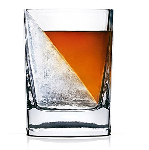 Whiskey Wedge Double Old Fashioned Glass with  Silicone Ice Form