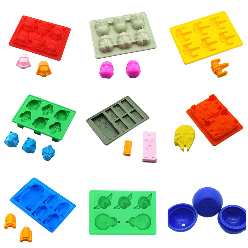 Wholesale Factory Direct FDA LFGB Silicone DIY Star War Silicone Mold Set for Ice Chocolate Candy Jelly