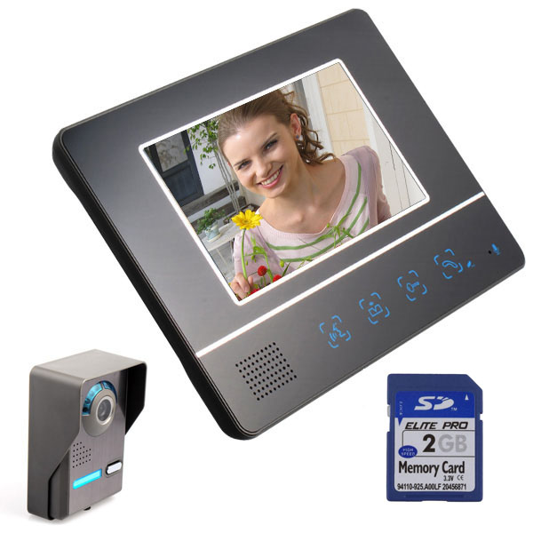 7 "Color Touch Vídeo porta telefone campainha Intercom Sistema de Indução Com Humano Função PY-V811FA11DVR