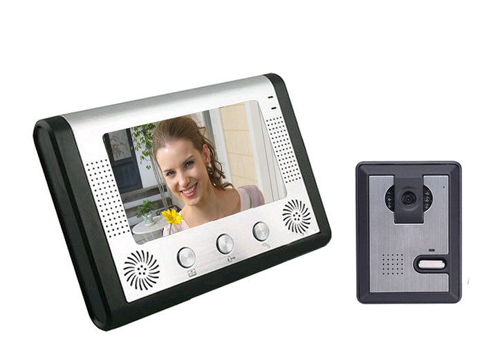 7 inch color video intercom doorbell tow up to six combinations of two PY-V801MA11