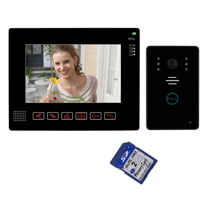9inch video deurtelefoon deurbel Intercom Kit Met de SD-kaart Video en foto's nemen van PY-V901MJ11REC