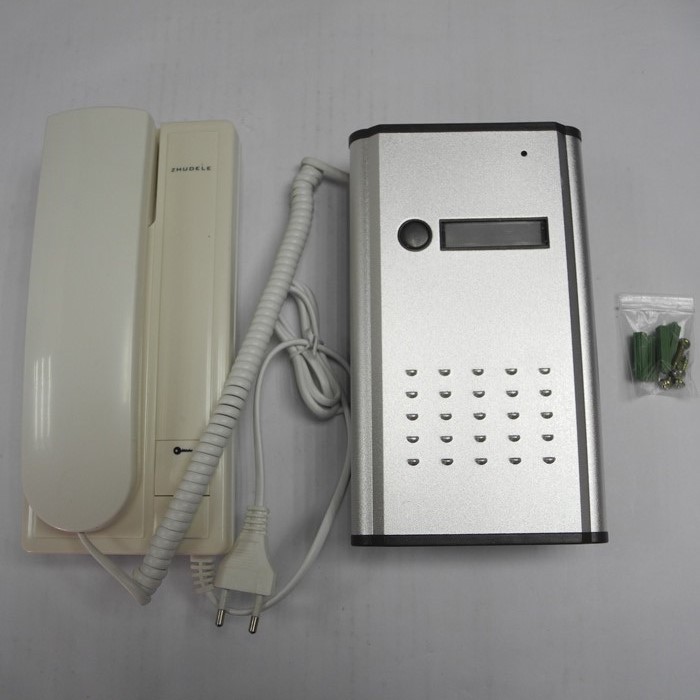 DIY 2 Cable del auricular Audio teléfono de la puerta 1V1 sistema de intercomunicación PY-DP3208A