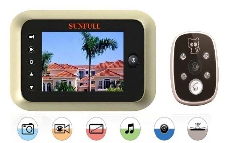 Home Security 3.5inch Digital Peephole Door Viewer With Photo Taking and Video Recording  PY-V518