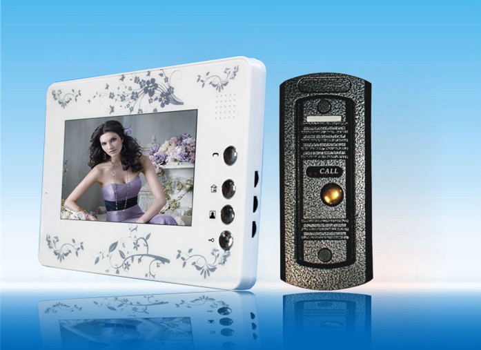 धातु पिन होल कैमरा 7 "TFT रंग वीडियो doorphone भवन इंटरकॉम सिस्टम PY-V7E-एम