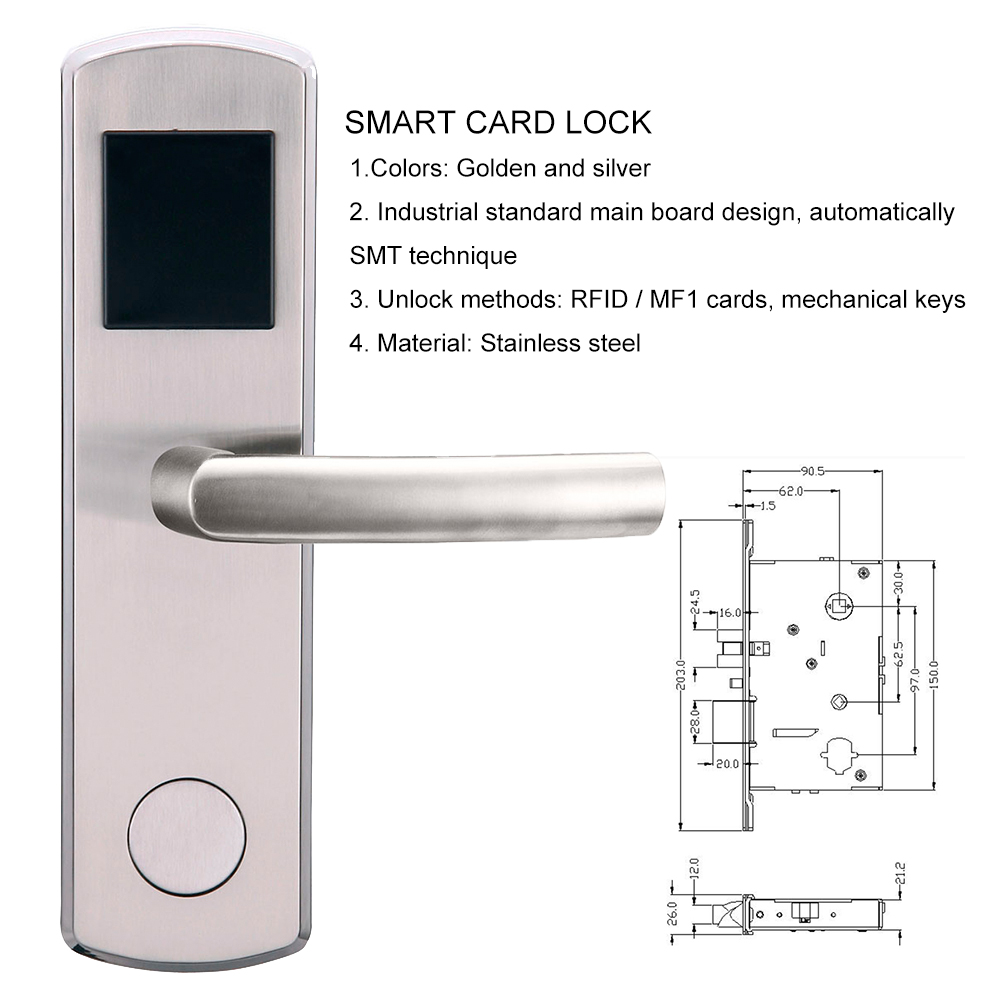 Software beheersbare elektronische deur vergrendeling systeem voor hotels PY-8014