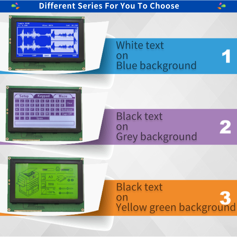 Monochrome Graphical Display 240x128 Graphic LCD Display 240x128 Dots Graphic LCD Modules(WG2412B2)