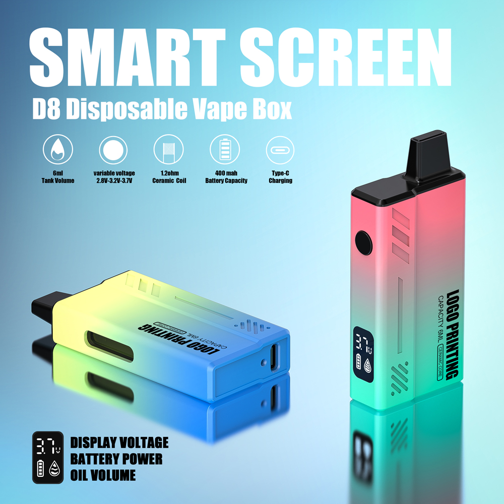 New Release 6ML Delta 8 Smart Screen Disposable Vape