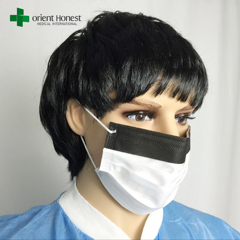 12 Years factory for black strip fog stop mask , disposable blue surgery mask , fog free 3 ply face mask