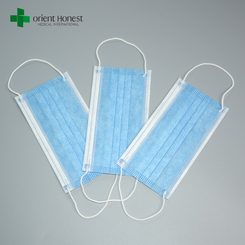 12 Ans usine de latex masques médicaux gratuits pour le visage, la couverture de la bouche à usage unique, anti-éclaboussures facemasks chirurgicales