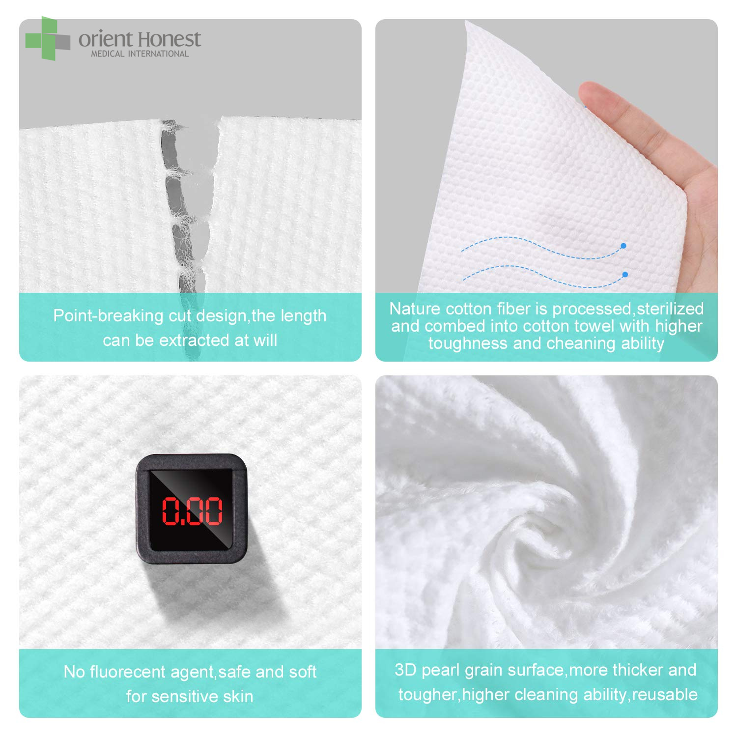 Fornecedor de toalha macia de algodão descartável 20 * 20 cm com ISO13485