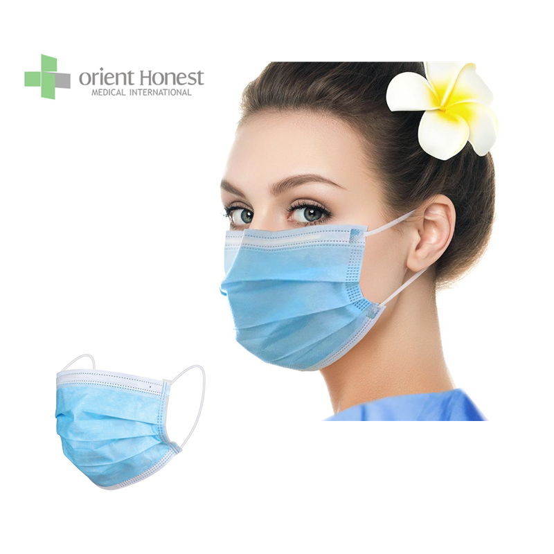 3 Ply Blue Earloop Einweg -Gesichtsmaske für den persönlichen Schutz