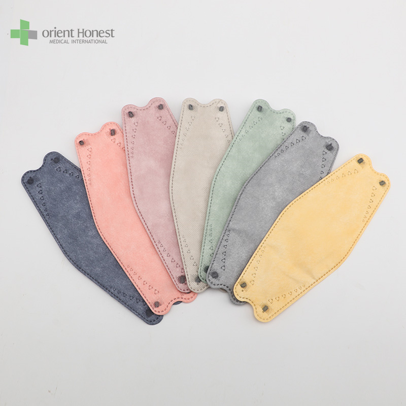 4ply non woven disposable colorful KF 94 Headloop mask China Factory