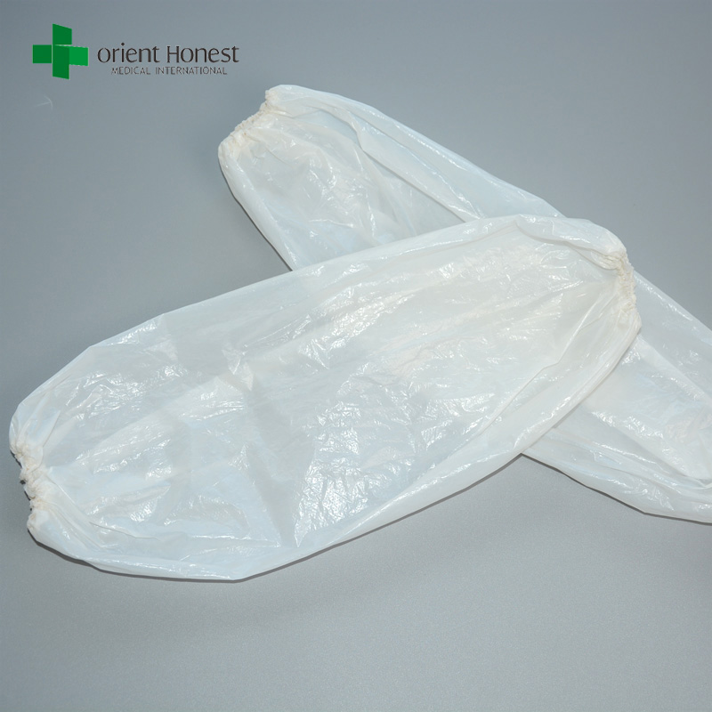 China Einweg-weiße wasserdichte PE-Sleeves Cover Hersteller