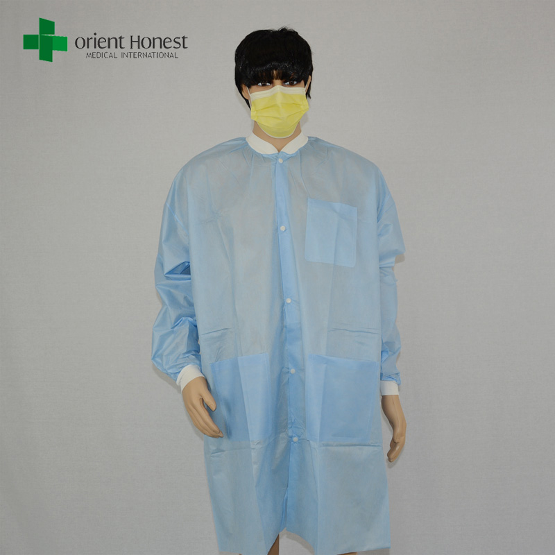 China Hubei disposable antistatic lab coats,medical custom doctor lab coats,the best factory for lab  coat disposable
