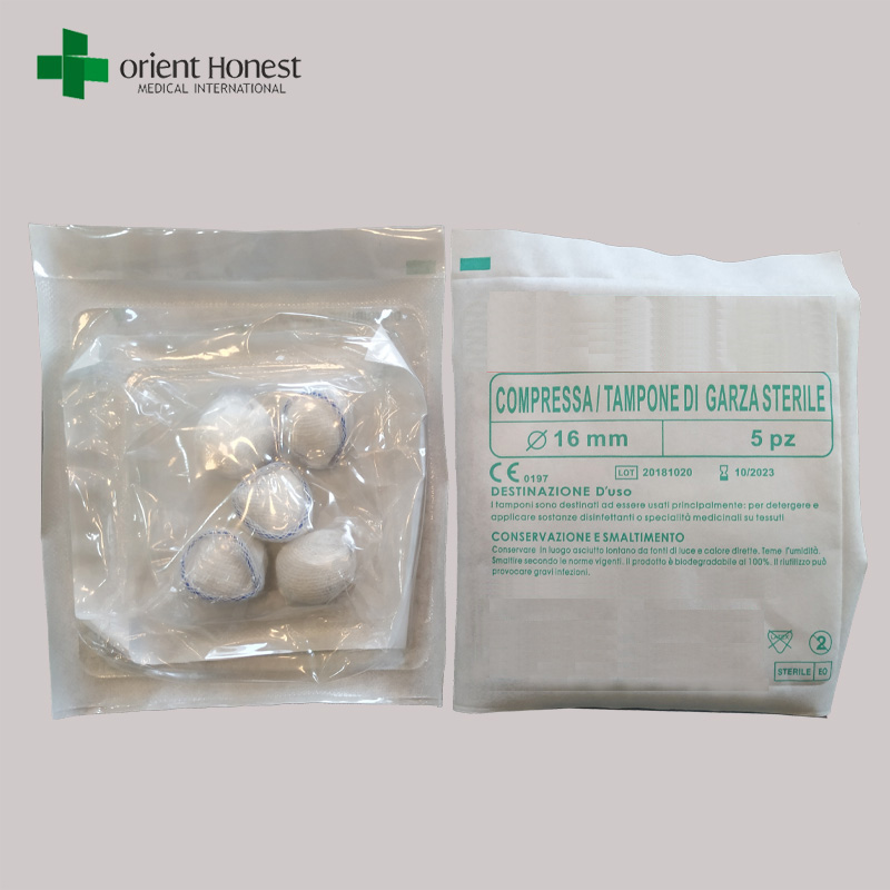 Китай одноразовые стерильные медицинские хлопчатобумажные шарики производитель