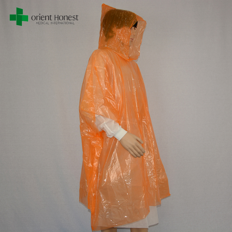 China manufacturer for transparent rain suit,disposbale waterproof breathable rain suit,emergecy plastic raincoat with hood