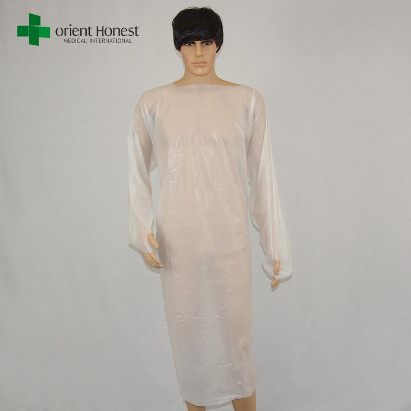 Китай производитель CPE одноразовые хирургические одежды, одноразовые халат хирурга СЕР, оптовые CPE одноразовые больничные халаты