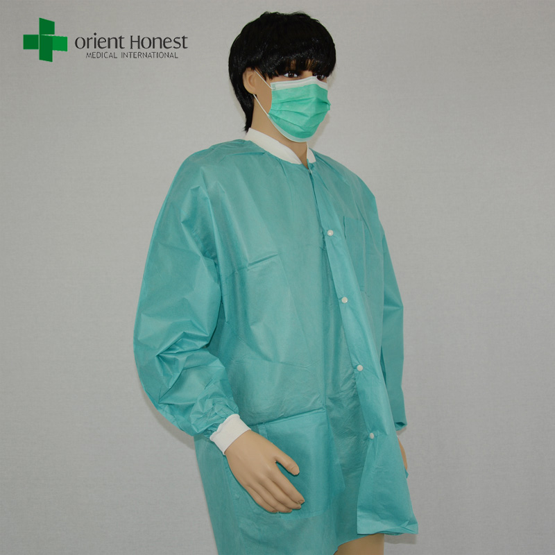 Chinese vendor for disposable smocks,the best supplier acid resistant lab coat,wholesales disposable chemical lab coat
