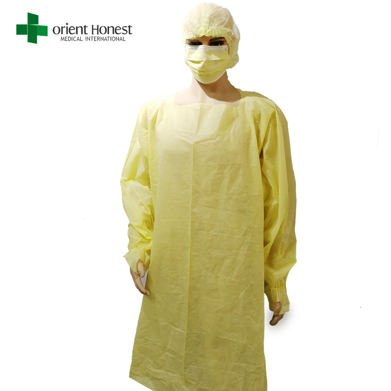 Wegwerfbares zahnmedizinisches Anti-statisches SMS-Kleid mit Daumen-Schleifen-Lieferanten