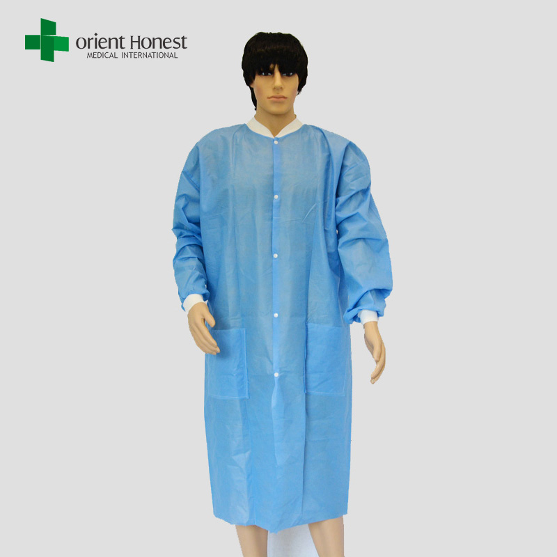 Disposable Lab coat with knitted cuffs medical manufacturer