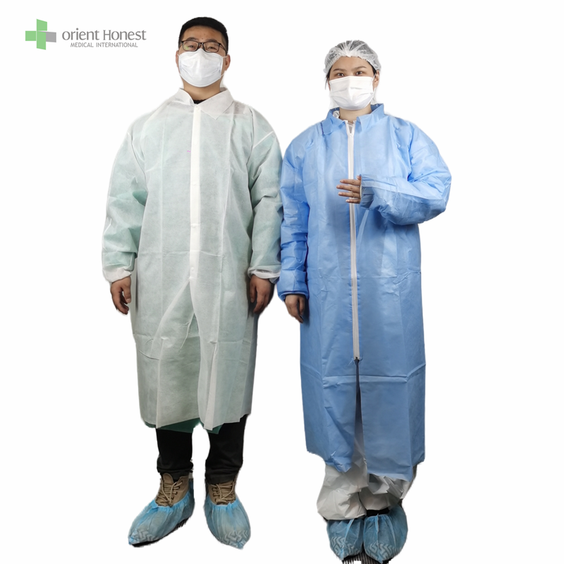 Одноразовые лабораторные пальто PP для защиты от производителя Hubei