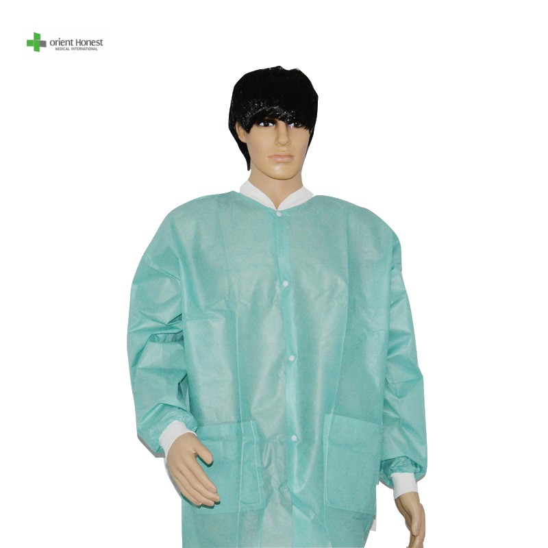 Manteau de laboratoire de SMS jetable pour le grossiste en laboratoire avec FDA