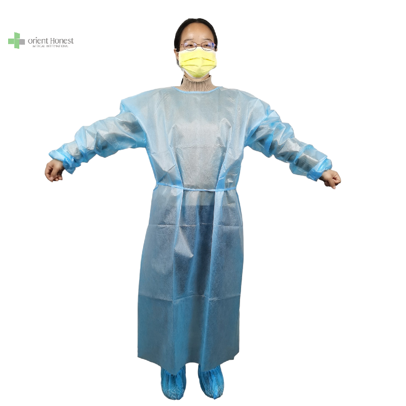 Одноразовое водонепроницаемое медицинское платье для защиты Hubei производитель