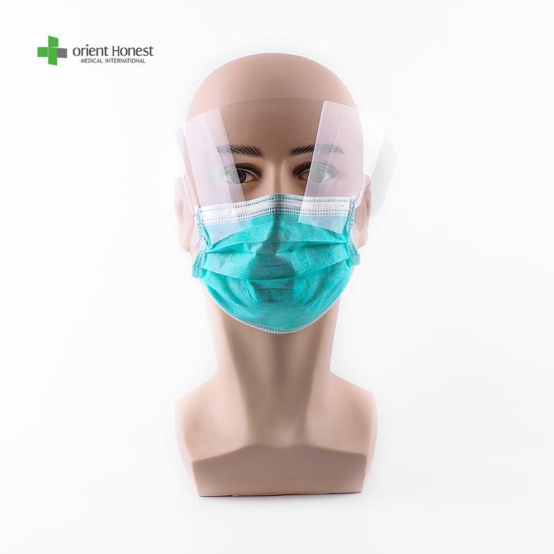 Disposable non woven  mask with eye shield