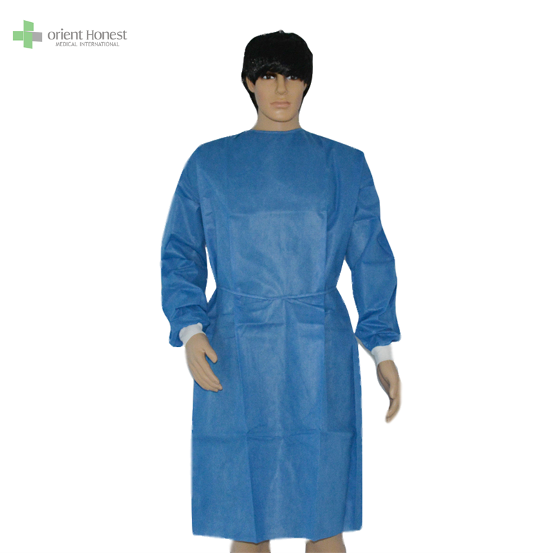Einweg-OP-Kleid mit gestrickten Manschetten medizinischer Hersteller