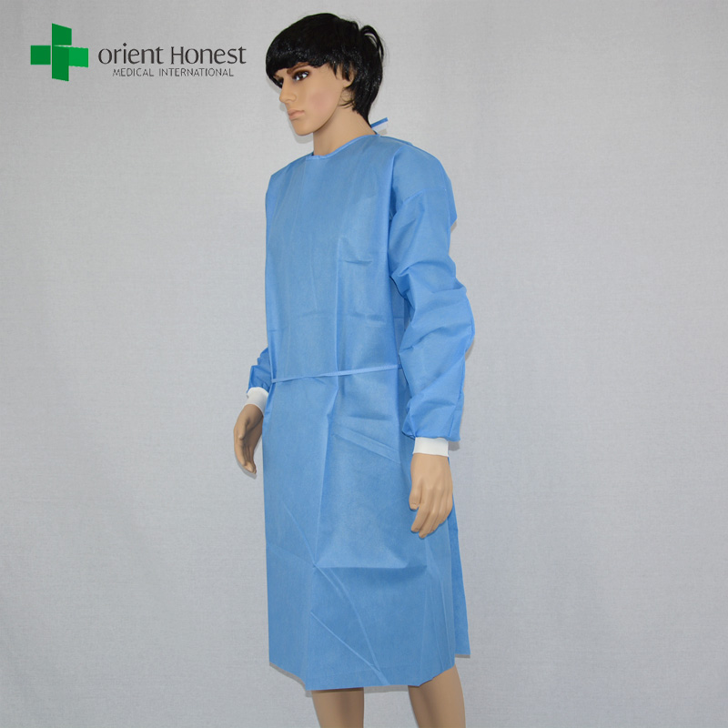 EO sms stérile fournisseur blouse chirurgicale, la Chine la meilleure qualité robes de chirurgien stériles, SMS blouse chirurgicale stérile pour usage hospitalier
