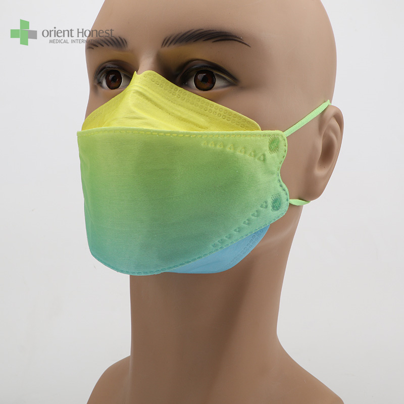 Multiple protection 4 ply disposable Color gradient KF94 face mask China factory