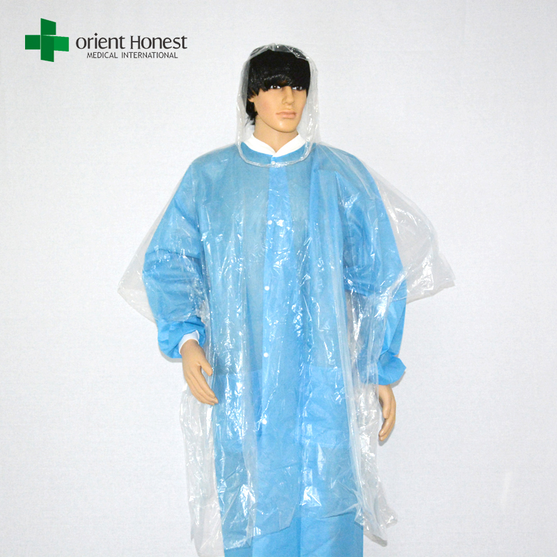 PE disposable rain coats,disposable rain poncho suppliers, transparent disposable rain ponchos