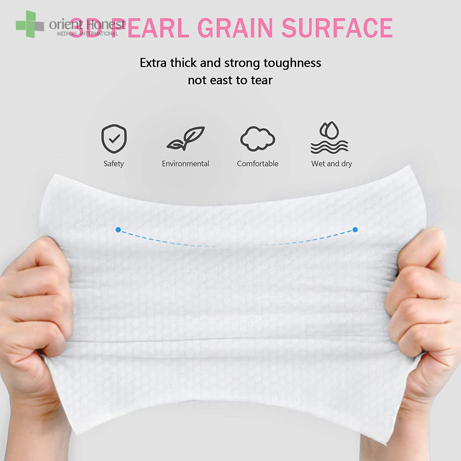 Pearl wave disposable cotton face washing towels Hubei factory