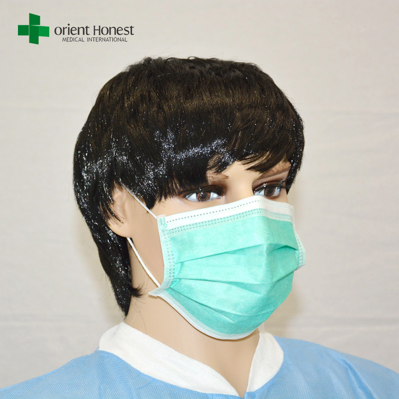 Protective face mask 3 Ply with earloop ; anti-dust cleanroom face mask ; colored surgical masks
