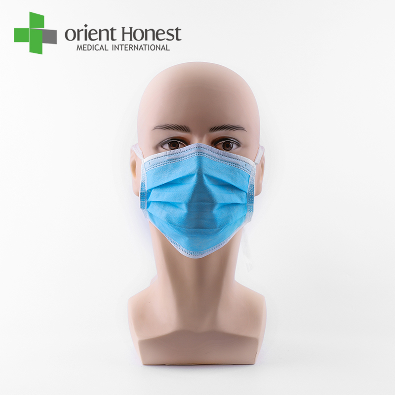 The disposable 3 ply PP nonwoven tie on face mask