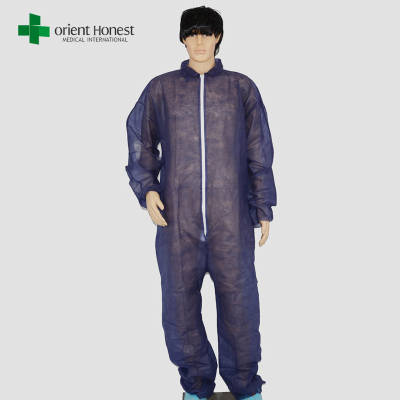 dark blue disposable nonwoven coverall,Disposable nonwoven overall,disposable nonwoven suit workshop
