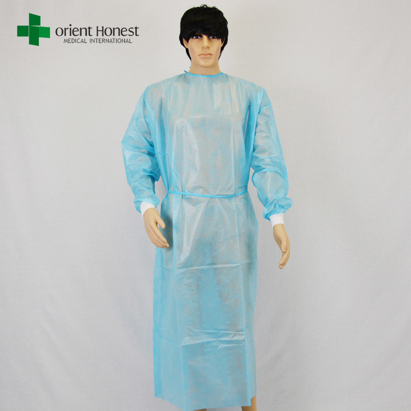 disposable gowns with knitted cuffs