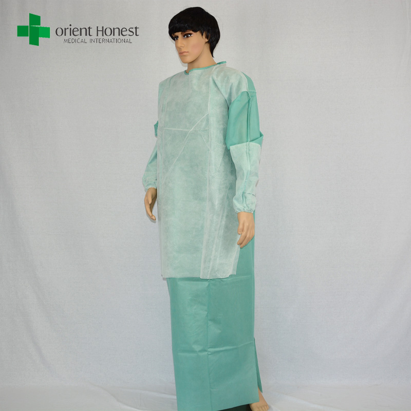 disposable surgical gown reinforced,SMS surgical gown with reinforced layer,China surgical gown with ties for sale