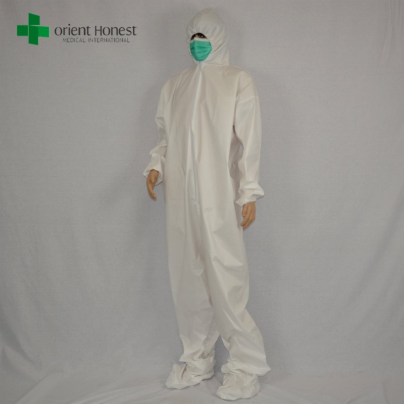 mikro pakai safety coverall, putih pakai paiting overall, plastik sekali pakai baju pemasok