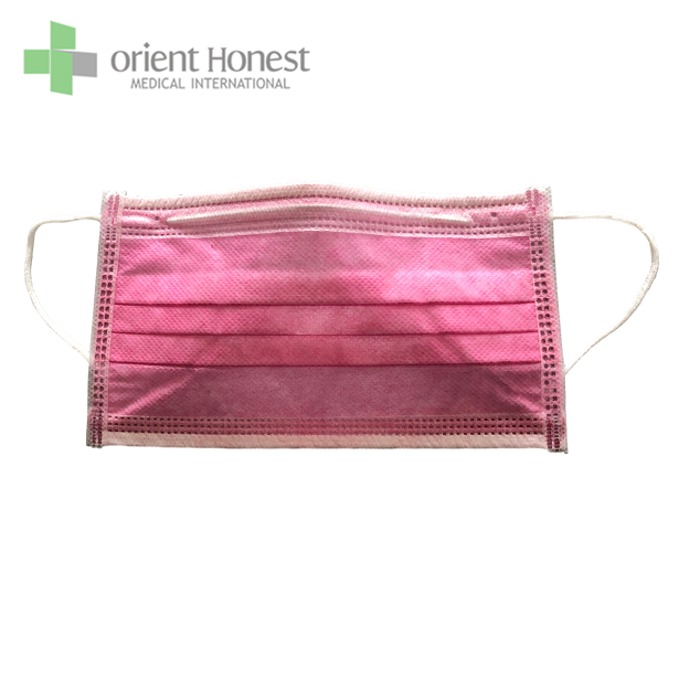 Einweg-Ohrschleifen-Gesichtsmaske in rosa Farbe Typ IIR BFE> 99% hohe Qualität