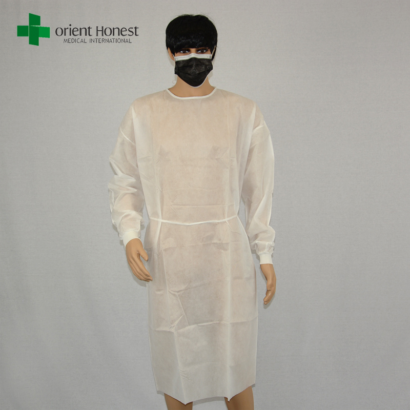 wholesaler cheap white surgical gown,hospital clothing doctor gown ,PP nonwoven surgeon isolation gown