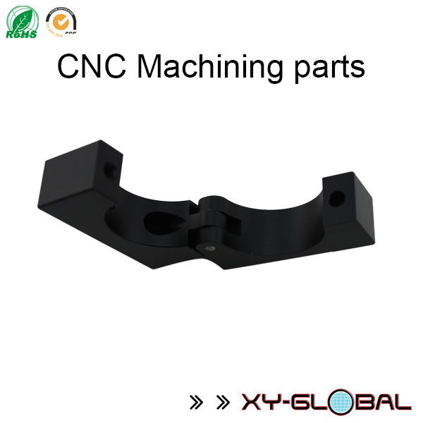Piezas de mecanizado CNC de aluminio de encargo con superficie de anodizado negro