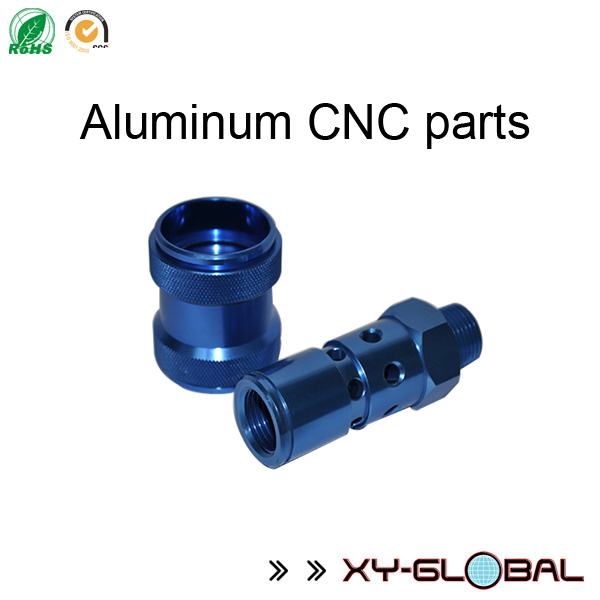Usine d'usinage CNC en aluminium, pièces usinées CNC en aluminium avec traitement anodisé bleu
