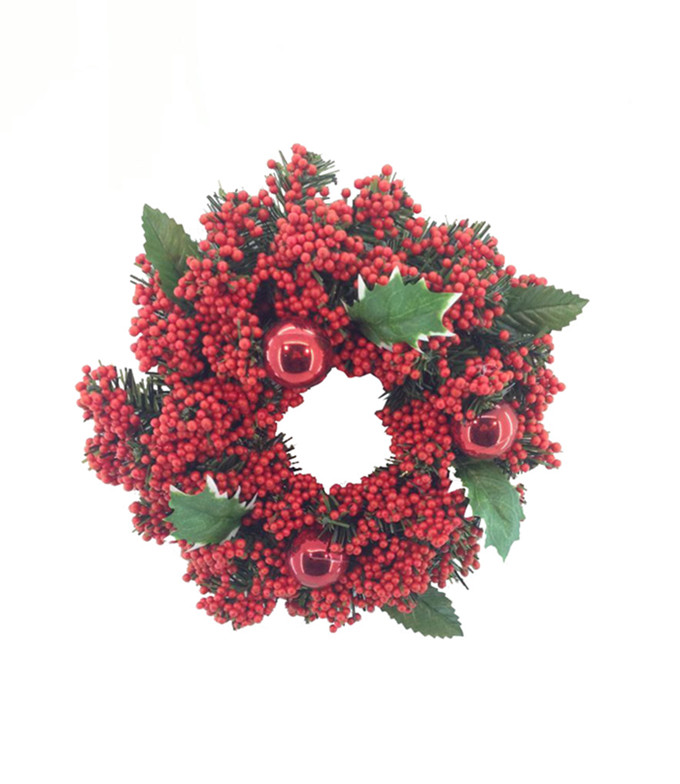 12 inch artificial red berry christmas wreath