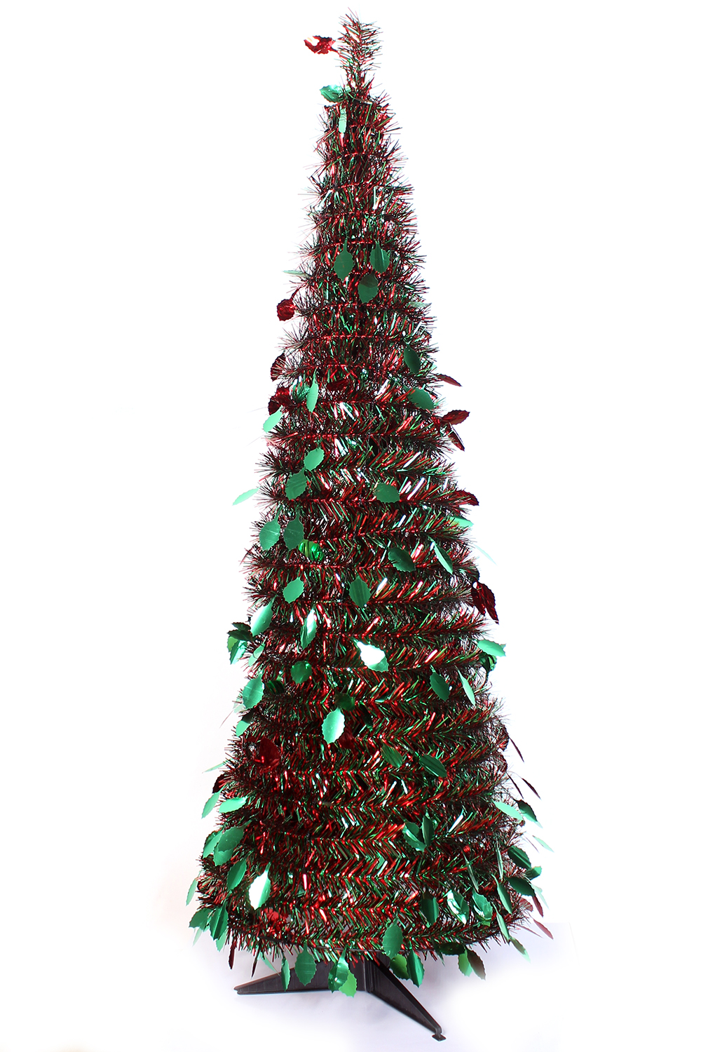 2016 new design flexible tinsel pop up christmas tree