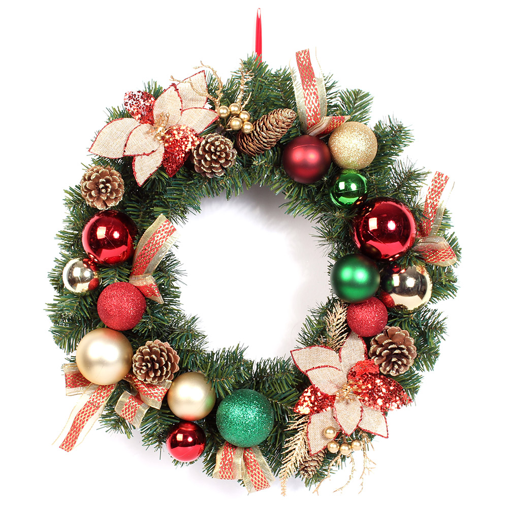 45cm Artificial pine cone christmas door wreaths