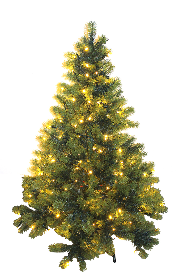7.5-Ft Pre-lit Pvc Artificial Clear Lights Christmas Tree