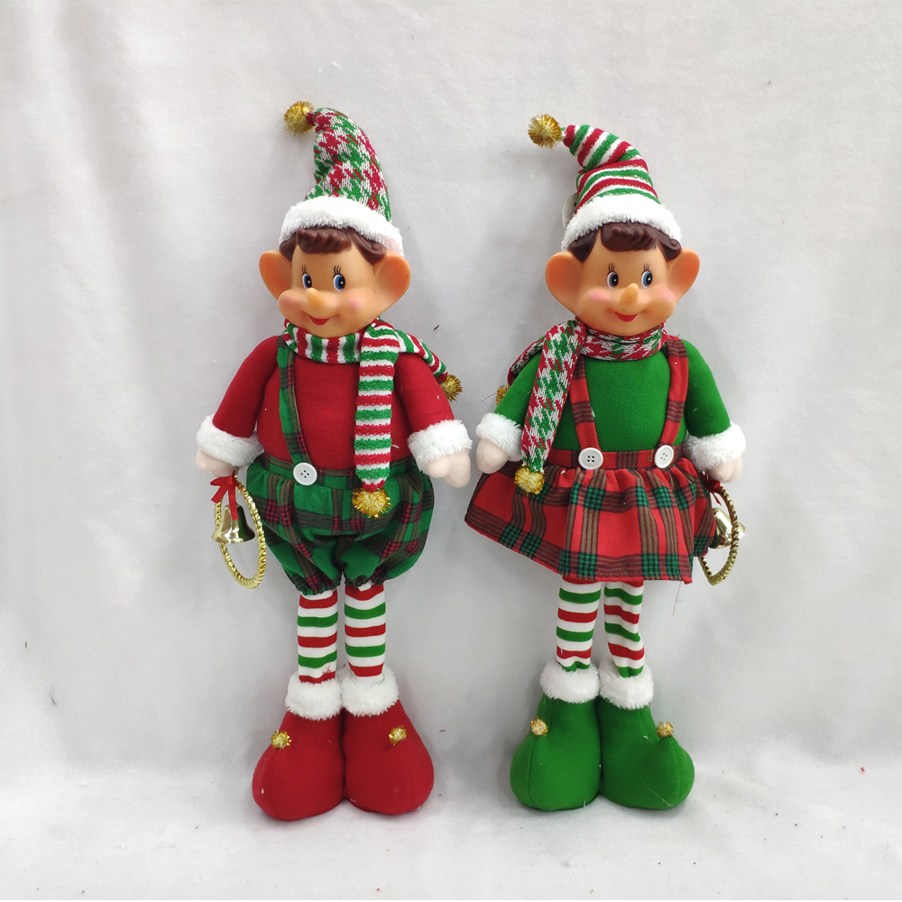 Christmas tree hanging plush santa elf doll for home decor gift ornaments