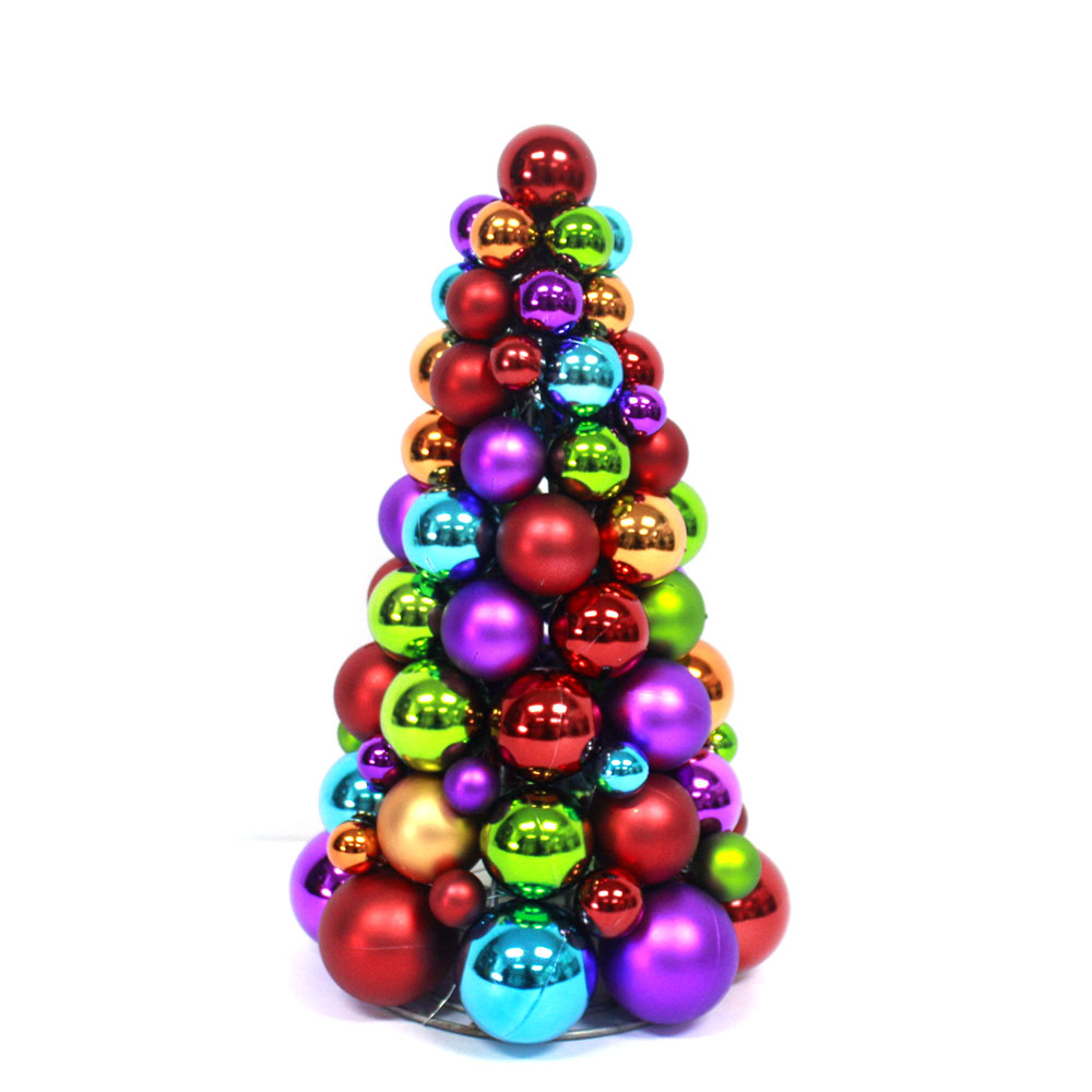 Kolorowe Christmas ozdoby ornamenty stożek drzewo