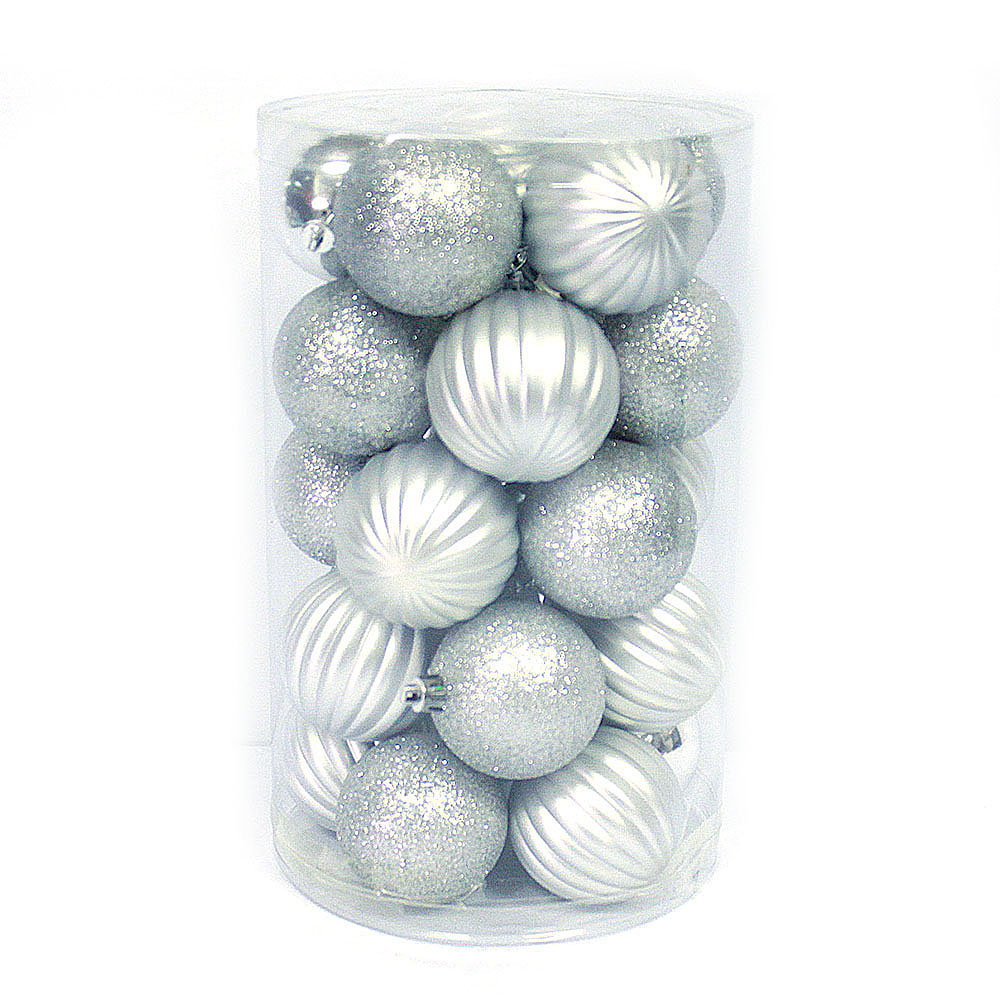 Decorating shatterproof plastic hanging Christmas ball set